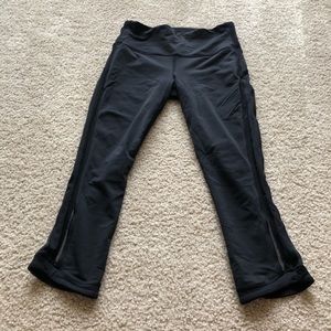 Lululemon high waist black crop leggings